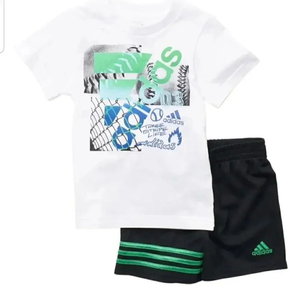 Adidas boys 2 piece short set 12 months